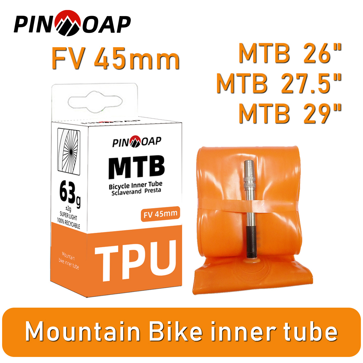 Mountain Biking Youtube - PINMOAP Mountain Bike Inner Tube 45mm