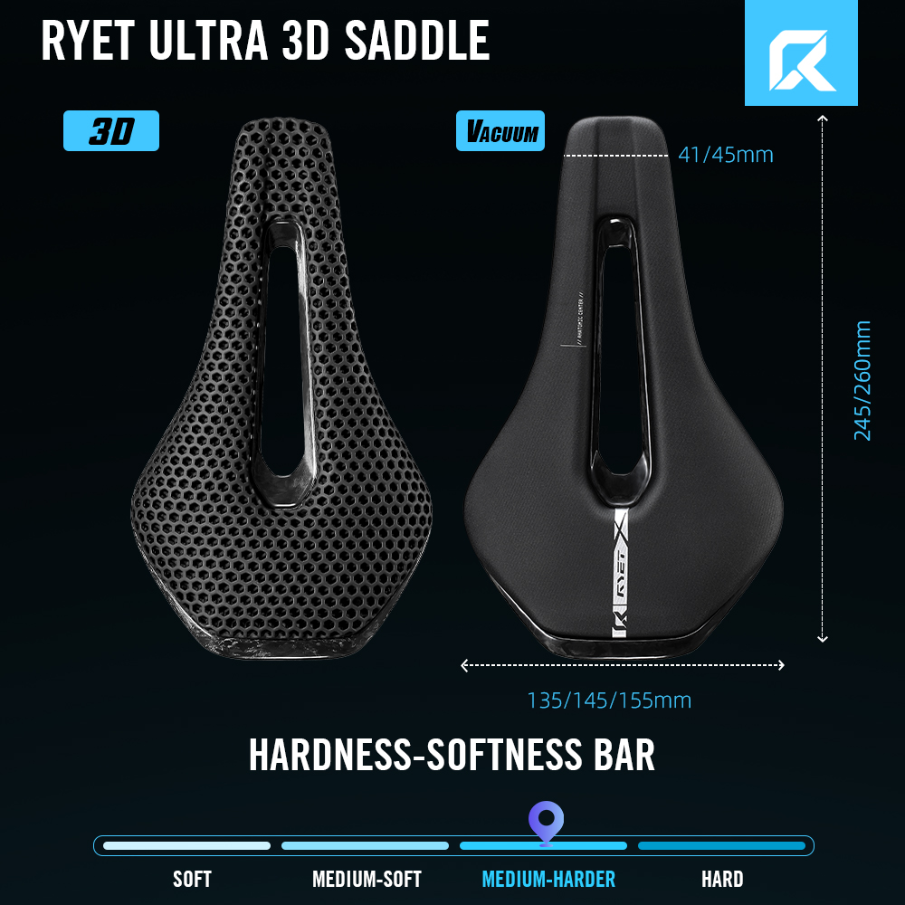 RYET 3D Printed Full Carbon Bi - đánh giá và giá Mtb Saddle Lightweight