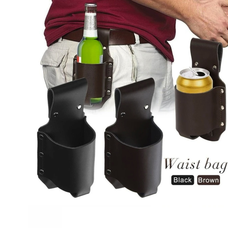 1pc Classic PU Leather Bottle  - đánh giá và giá Mountain Biking Waist Pack