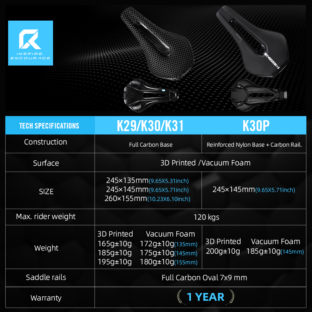 RYET 3D Printed Full Carbon Bi - đánh giá và giá Mtb Saddle Lightweight